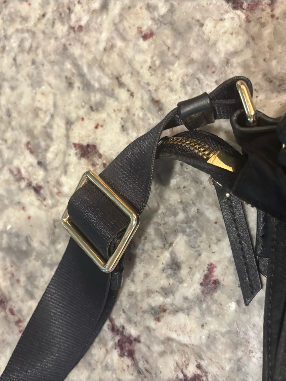 Tumi Black Nylon Crossbody with Gold Accents - Picture 9 of 9